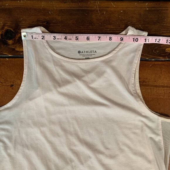 Athleta Essence Mesh Trim Women's Pale Pink XX-Small Sleeveless Tank Top EUC - Picture 11 of 11
